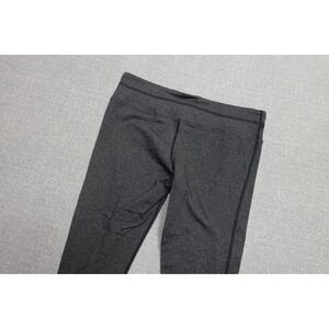 Lululemon Capri Leggings Womens 8 Gray Knit Stretch Ankle Slit Yoga Running